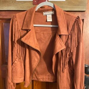 - Gorgeous faux suede fringe jacket from Boot Barn - Size Large -